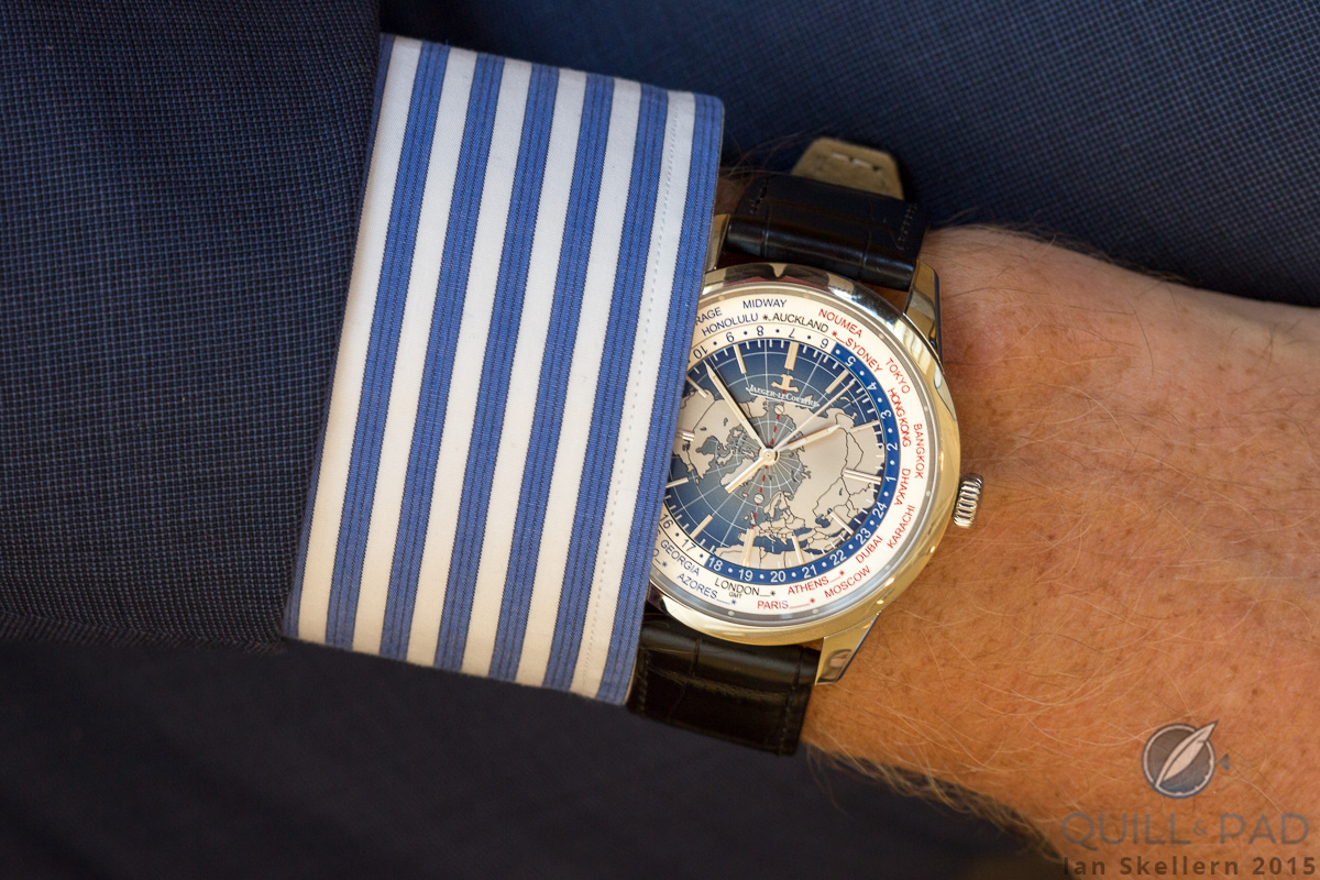 Jaeger-LeCoultre Geophysic Universal Time in polished on the wrist