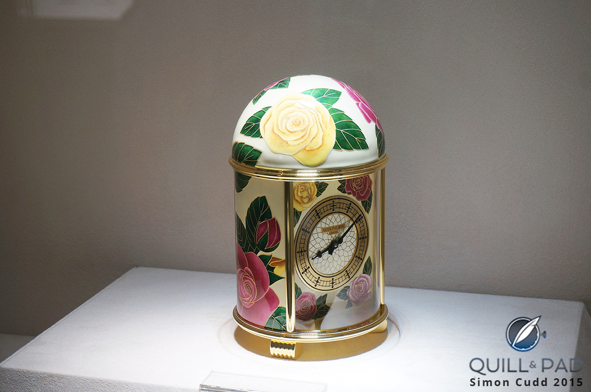 Patek Philippe 20016M English Roses enameled clock