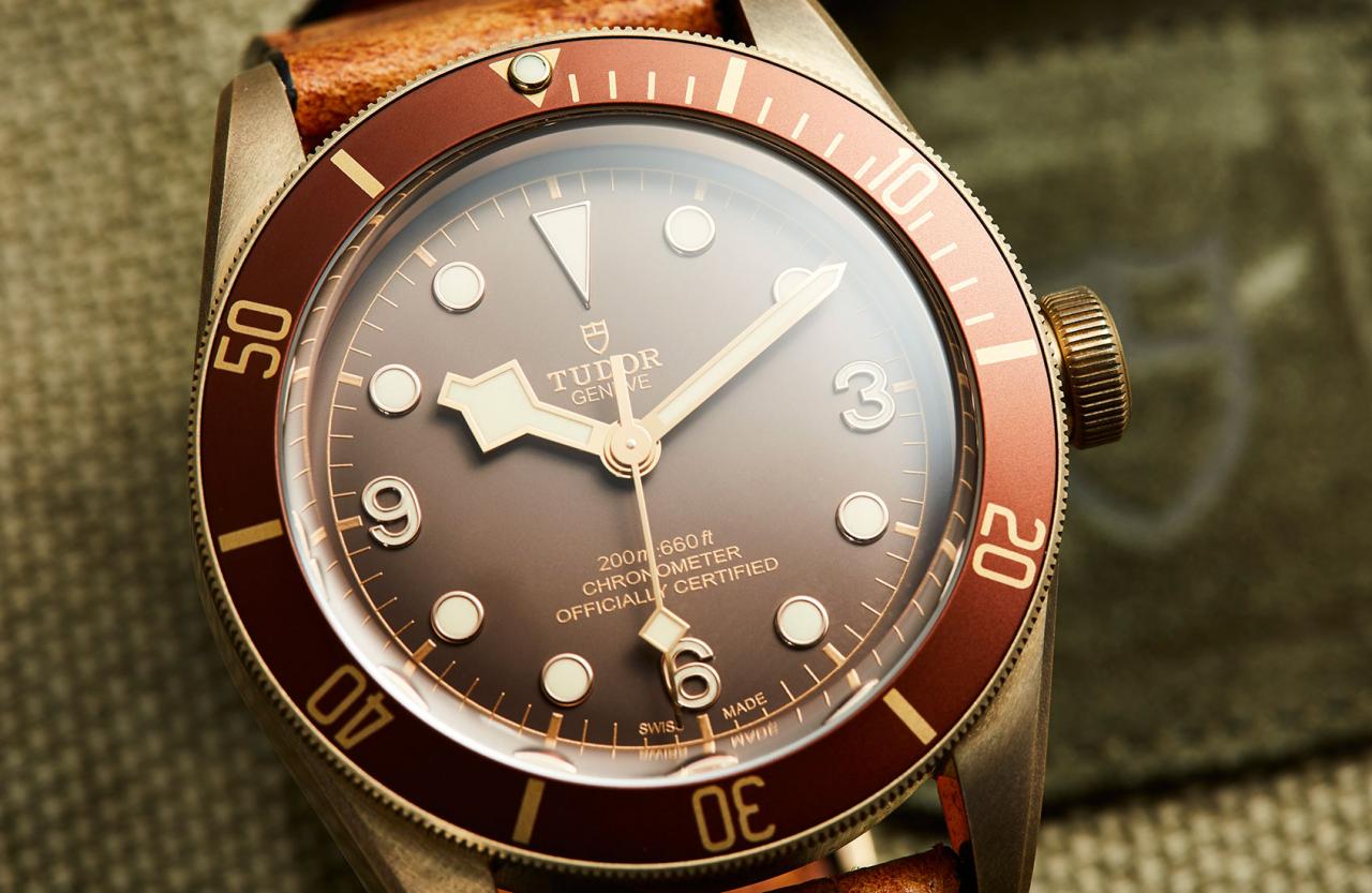 Tudor Black Bay Bronze watch dial