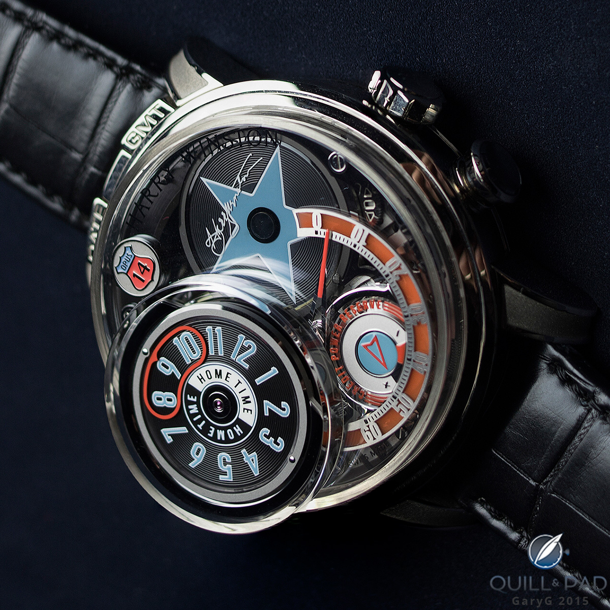 The Harry Winston Opus 14 showing its customizable aesthetic disc
