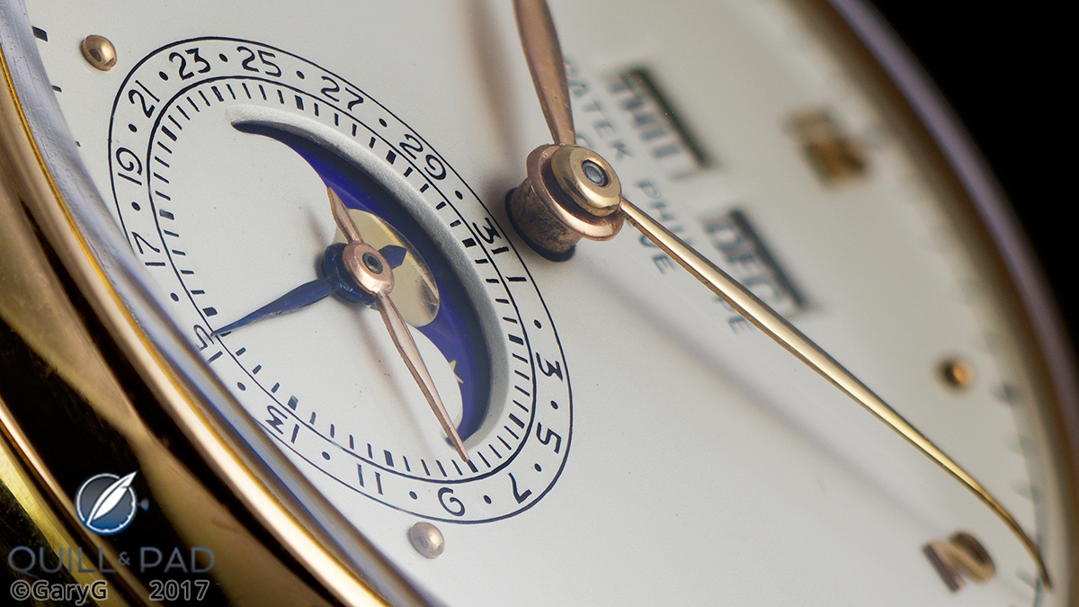 Vintage appeal: champlevé dial and hand-formed hands of the Patek Philippe Reference 1526 in pink gold