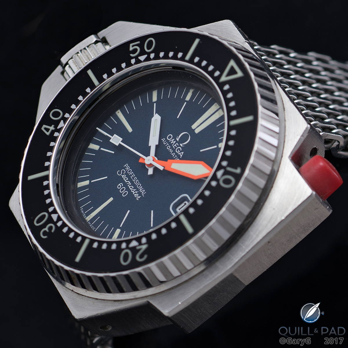 Mix of original and correct replacement components: Omega Seamaster Ploprof