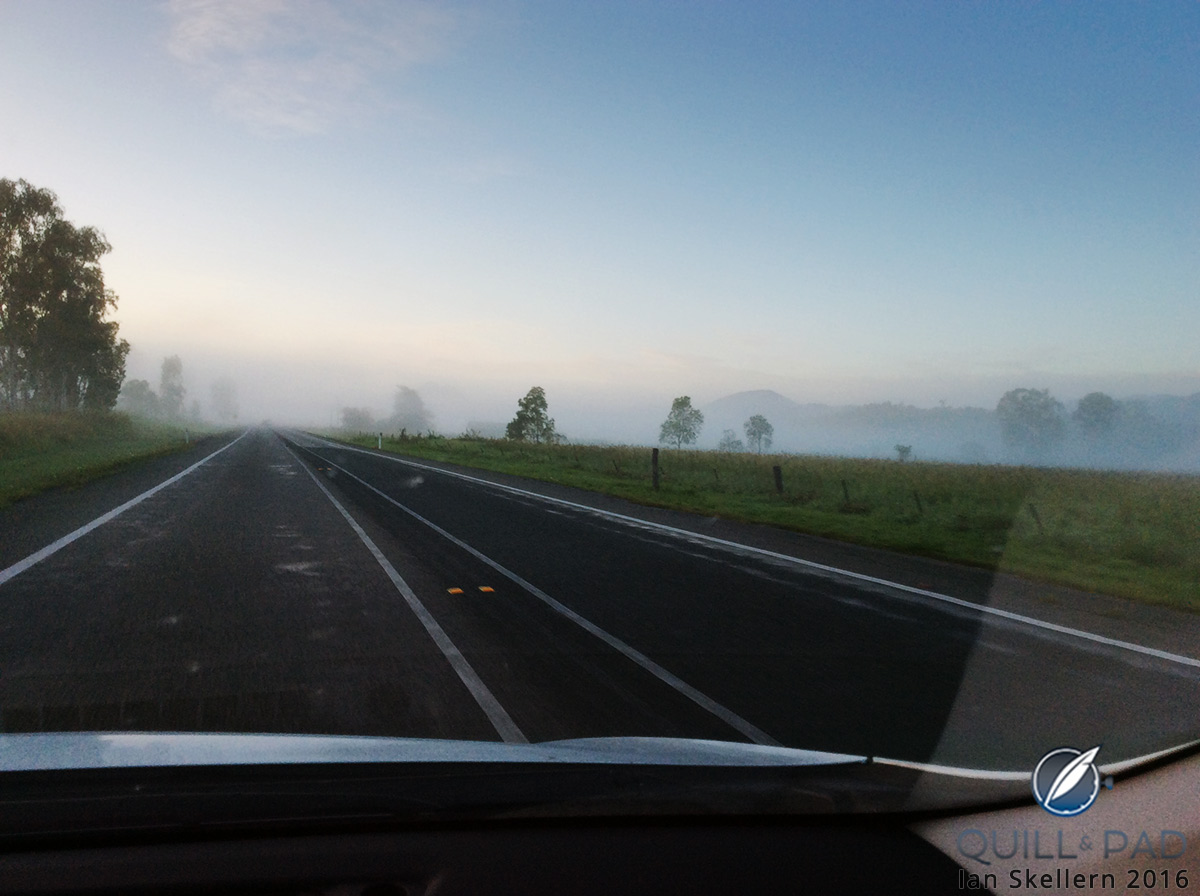 Queensland roads are long and straight but look better in the early morning