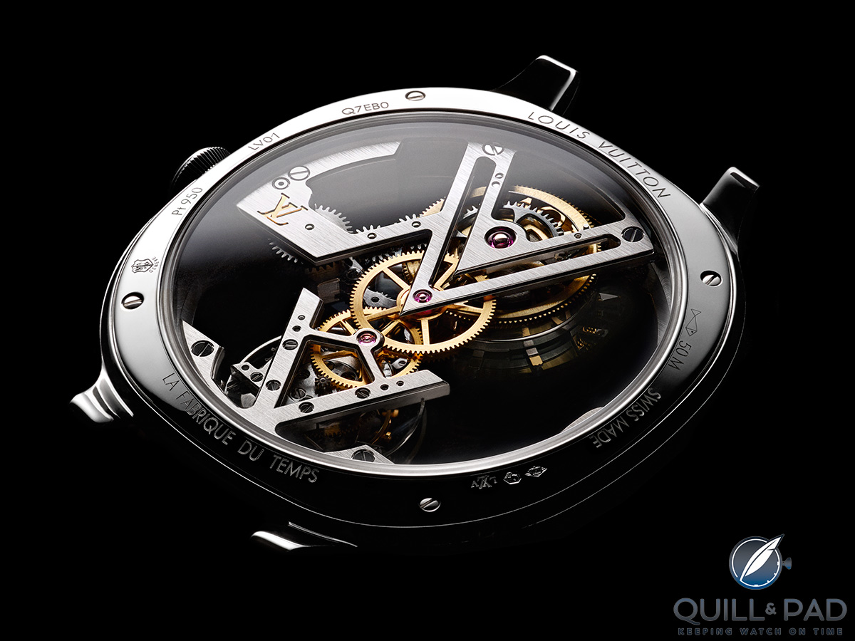 The contemporary movement architecture of this Louis Vuitton Flying Tourbillon is no impediment to it being Geneva Seal certified