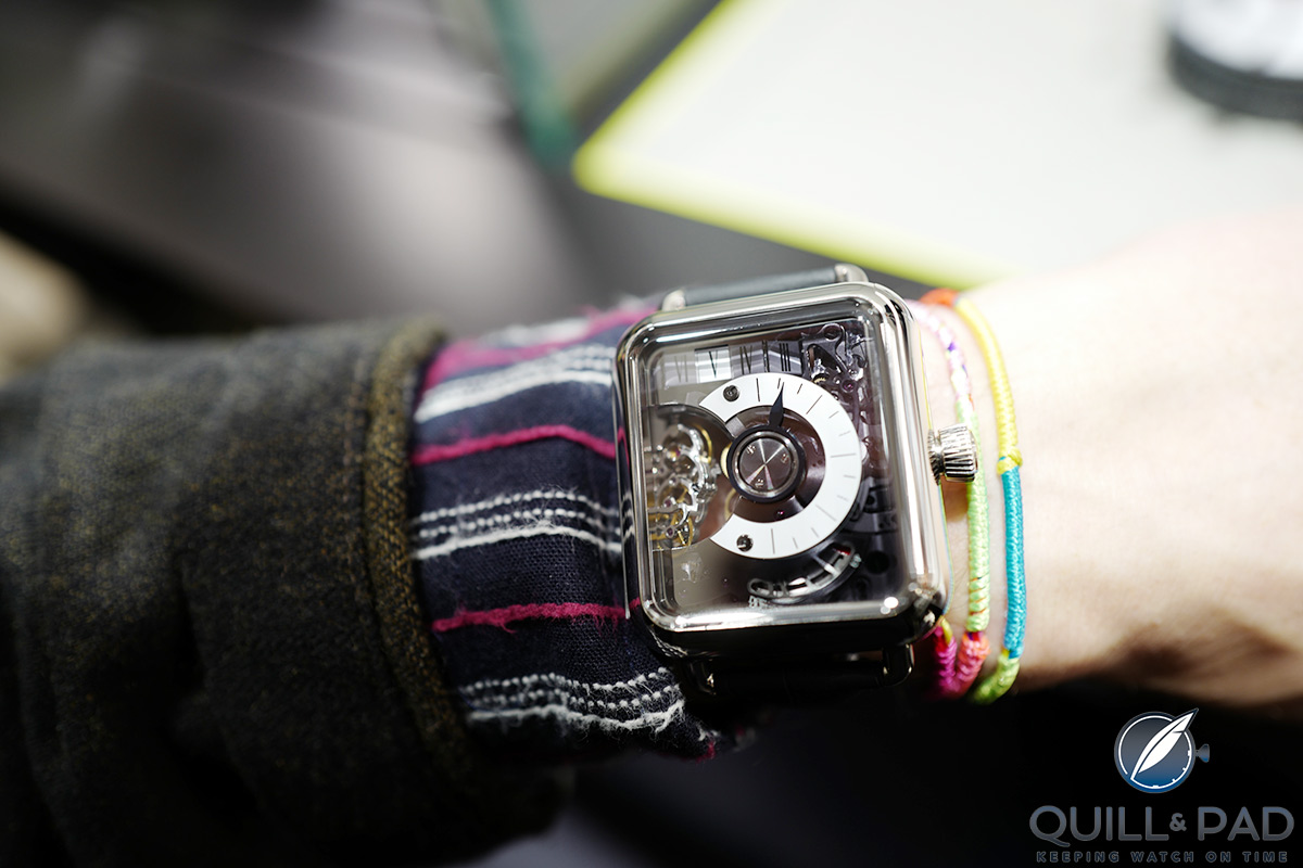 H. Moser & Cie. Swiss Alp Watch Minute Retrograde on the wrist