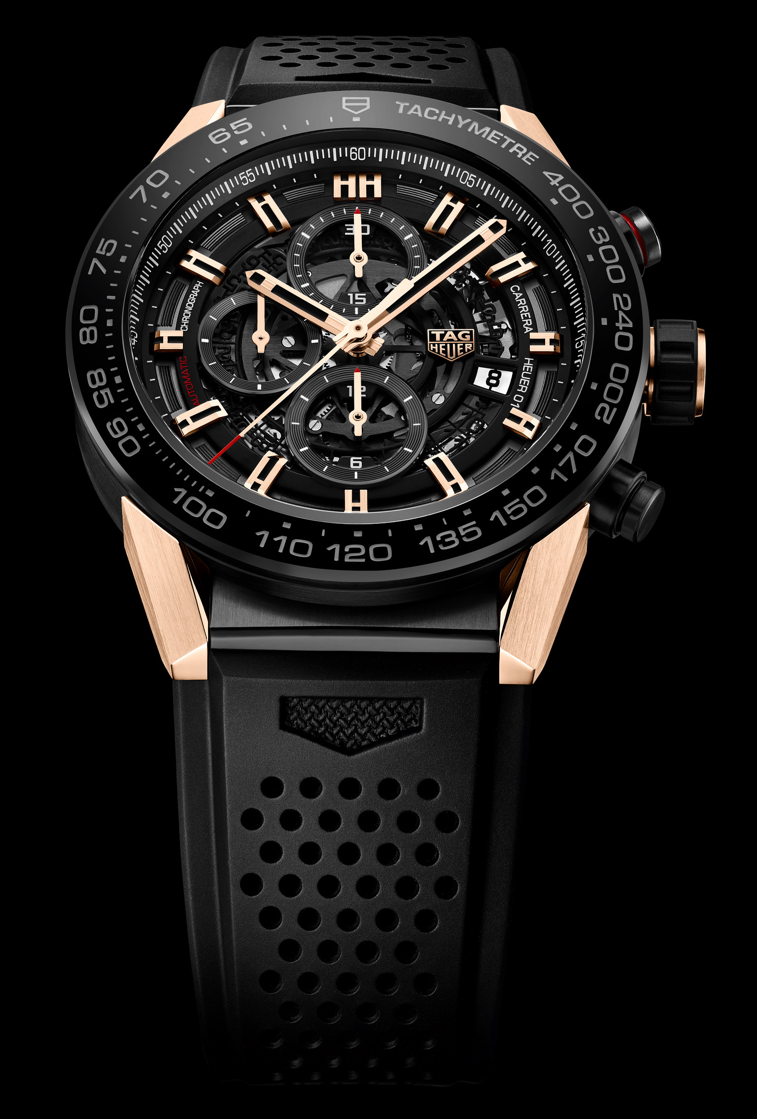 TAG Heuer Calibre Heuer-01- Rose Gold - 1