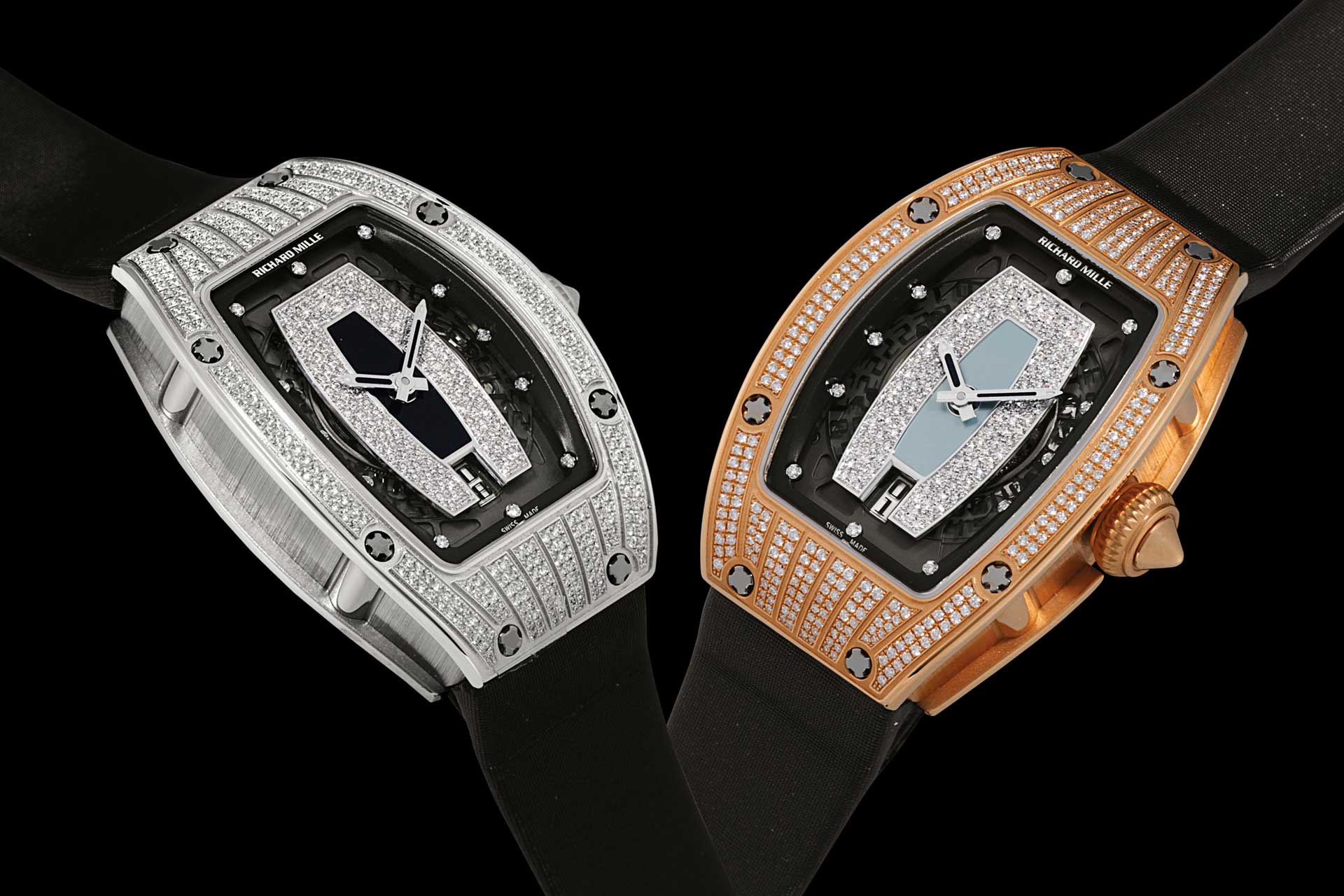 A set of futuristic diamond-set Richard Mille RM007
