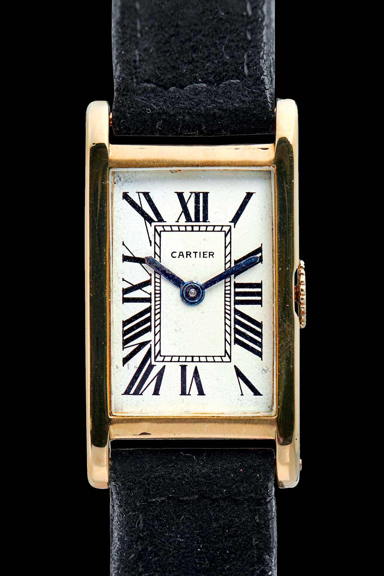 Cartier Tank 18k gold wristwatch, circa 1930s