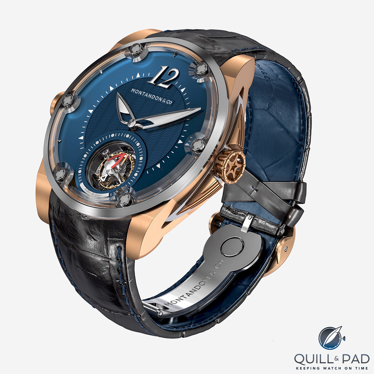 Montandon Windward in electro-stable bronze with blue dial