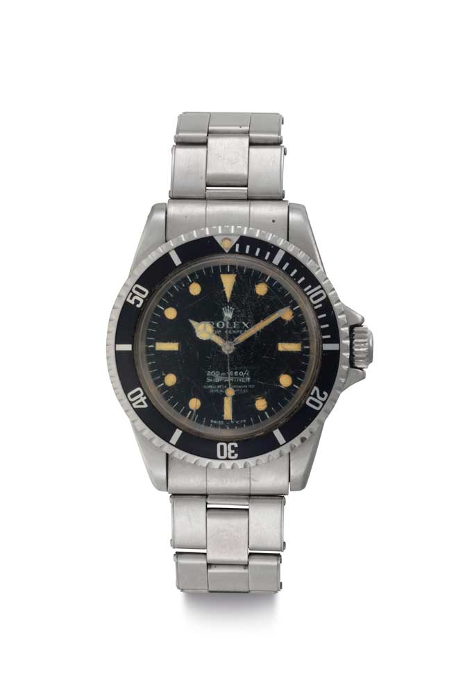 Lot 234: Rolex. A Fine Stainless Steel Automatic Wristwatch with Center Seconds and Bracelet, Worn by Scientist John VanDerwalker