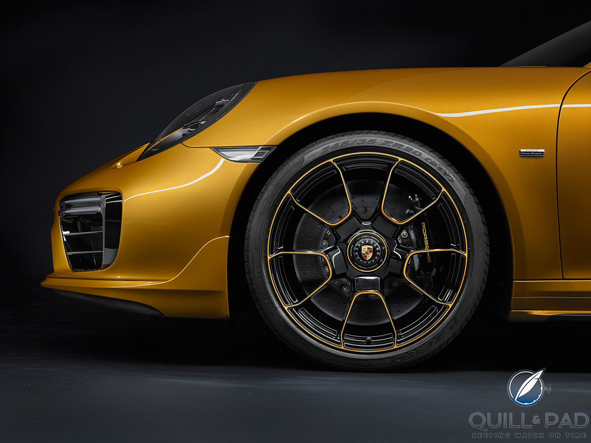 Distinctive wheel of the Porsche 911 Turbo S Exclusive Series