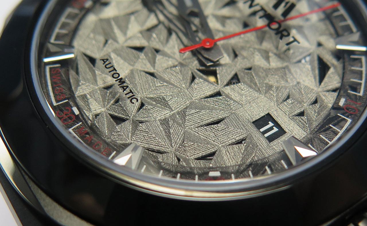 Montfront Strata watch 3D printed dial watch